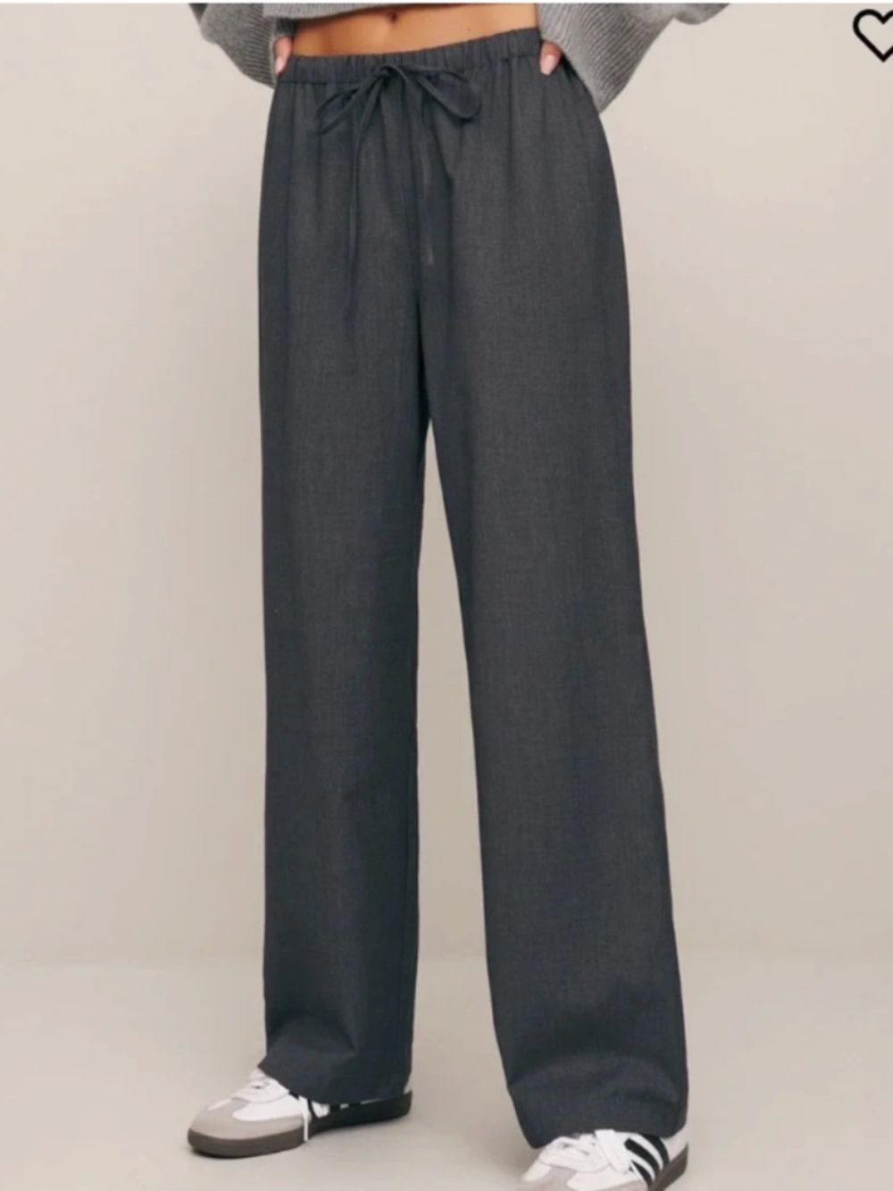 Reformation Olina Pant in Charcoal